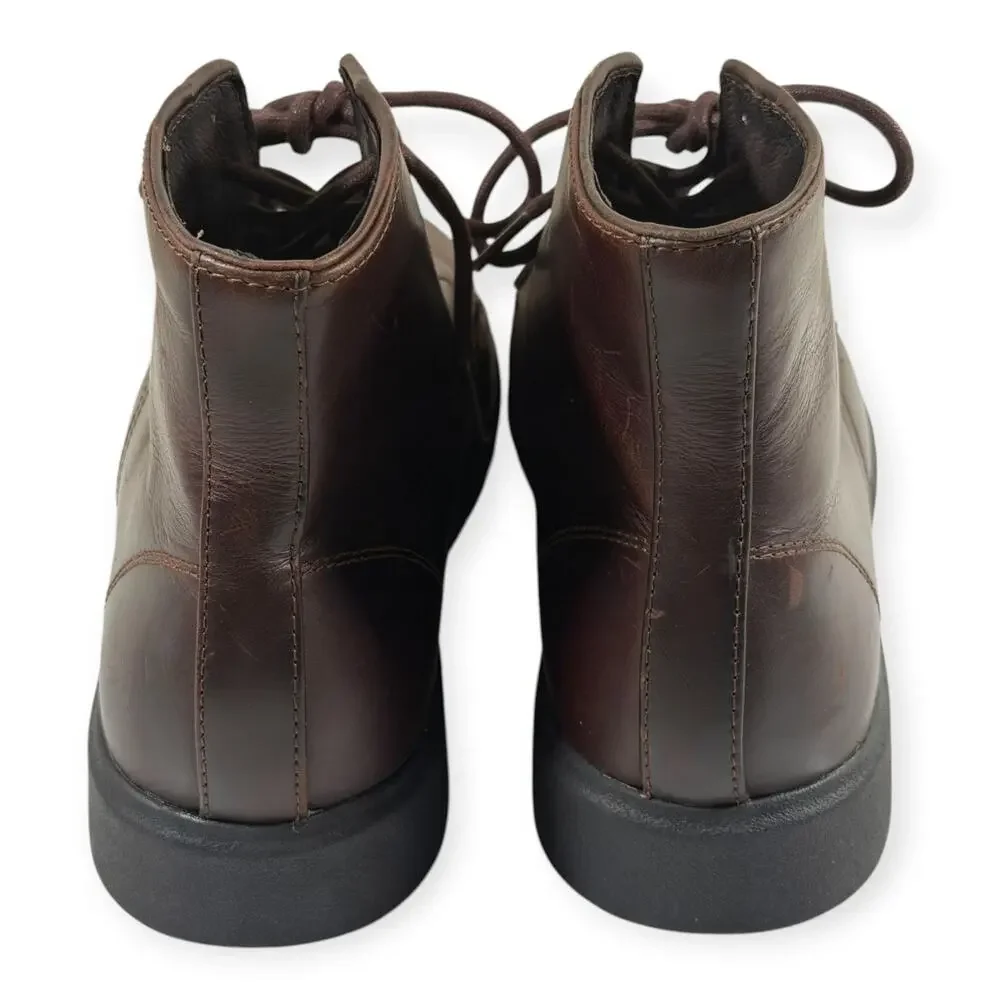 CLAE Los Angeles Gibson Hi Top Sneakers, Brown, Leather, Men's 10.5